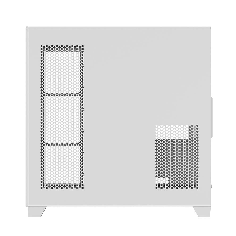 Gabinete Gamer PCYes Mid Tower Forcefield MAX White Ghost Branco Com Lateral e Frente em Vidro Temperado - GFFMAXWG
