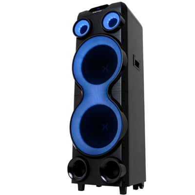 Caixa De Som Bluetooth Polyvox Torre Amplificada 2500W TWS  Led Preta - XT-2212T