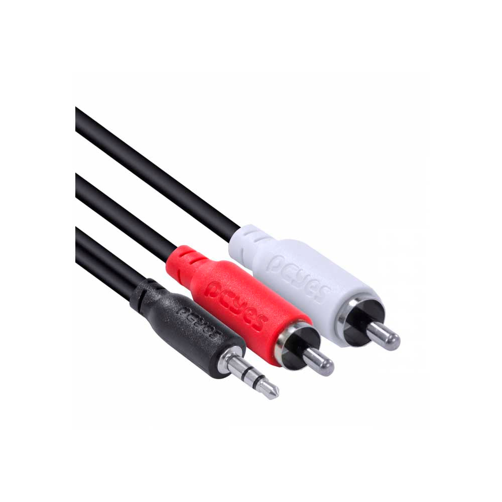 Cabo de Áudio RCA Macho Para P2 3.5mm 1m PcYes - P2R35-1