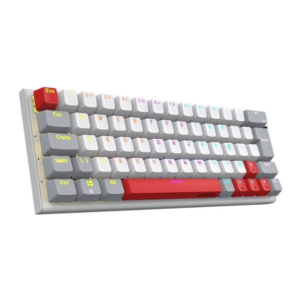 Teclado Gamer Mecanico PCYes Kuromori White Ghost Outemu Blue Abnt2 RGB - PTKMWG60BL