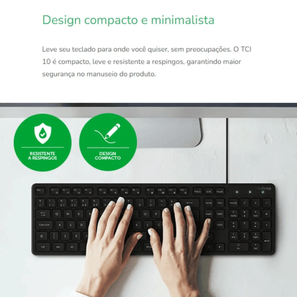 Teclado Com Fio Intelbras USB TCI10 Preto - 4293100