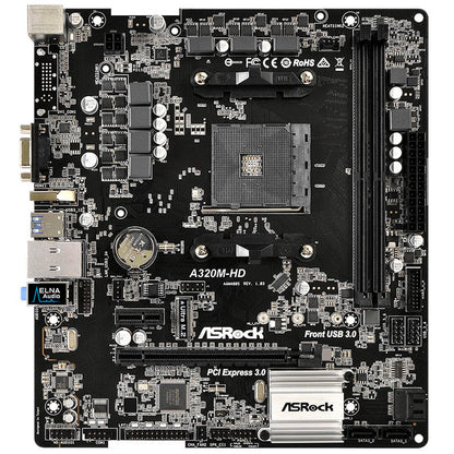 Placa Mae AMD ASRock A320M-HD DDR4 Socket AM4