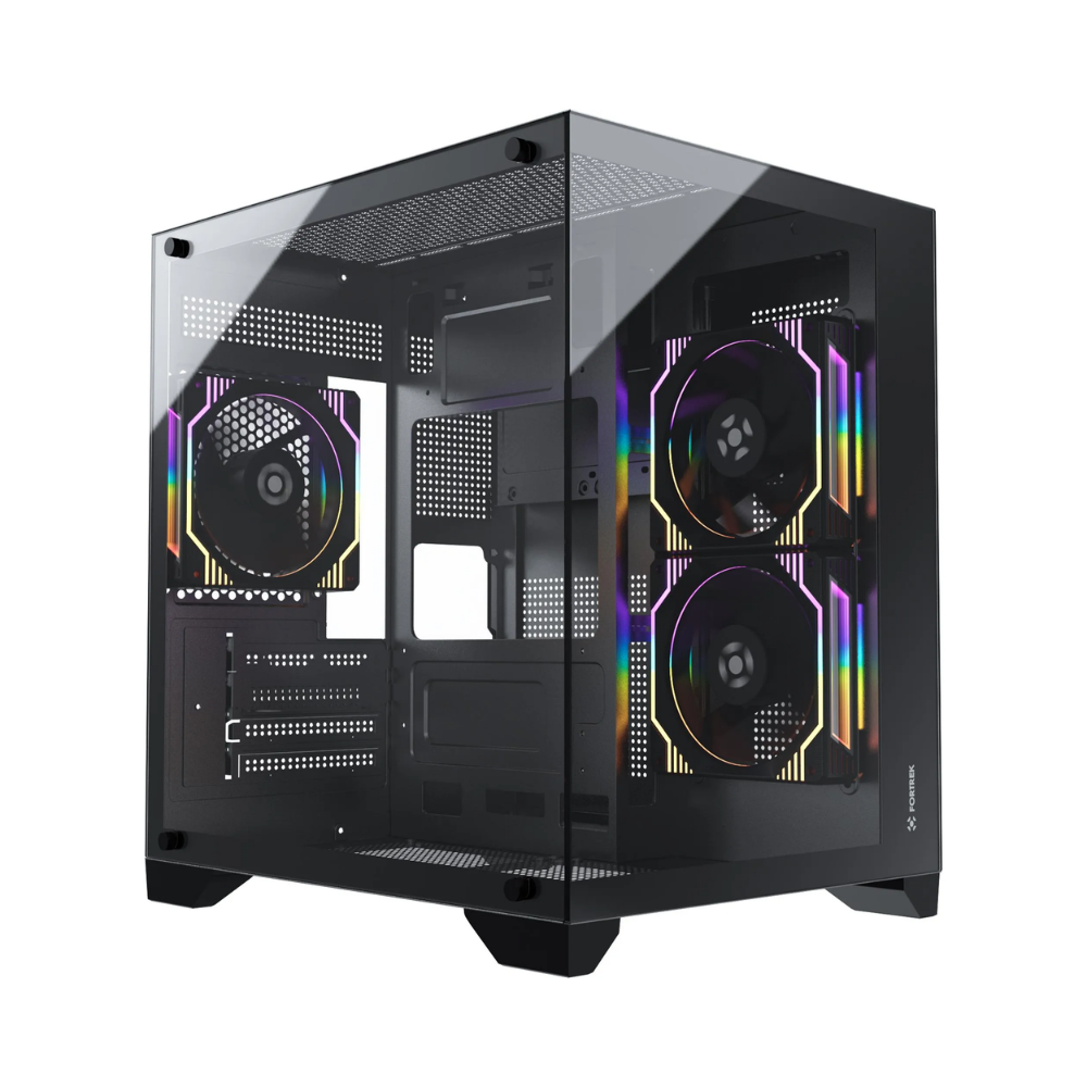 Gabinete Gamer Fortrek Mid Tower Clarity C/ Lateral Em Vidro Temperado Preto - 83456