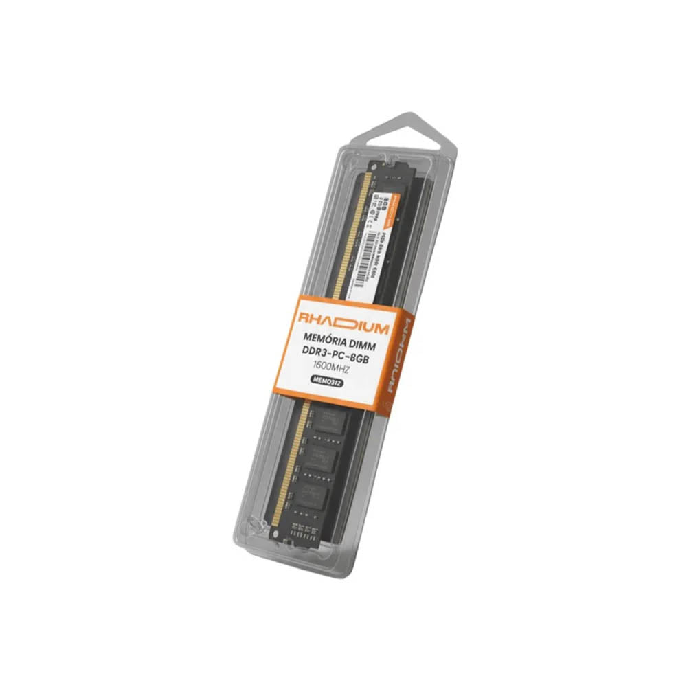 Memoria para Desktop Ddr3 8gb 1600Mhz Rhadium - RHA-MEM-0001