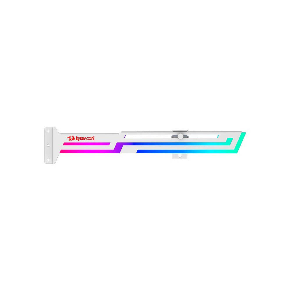 Suporte para Placa de Vídeo Ajustável Vertical Redragon C/ RGB Branco - RD-GCP03W