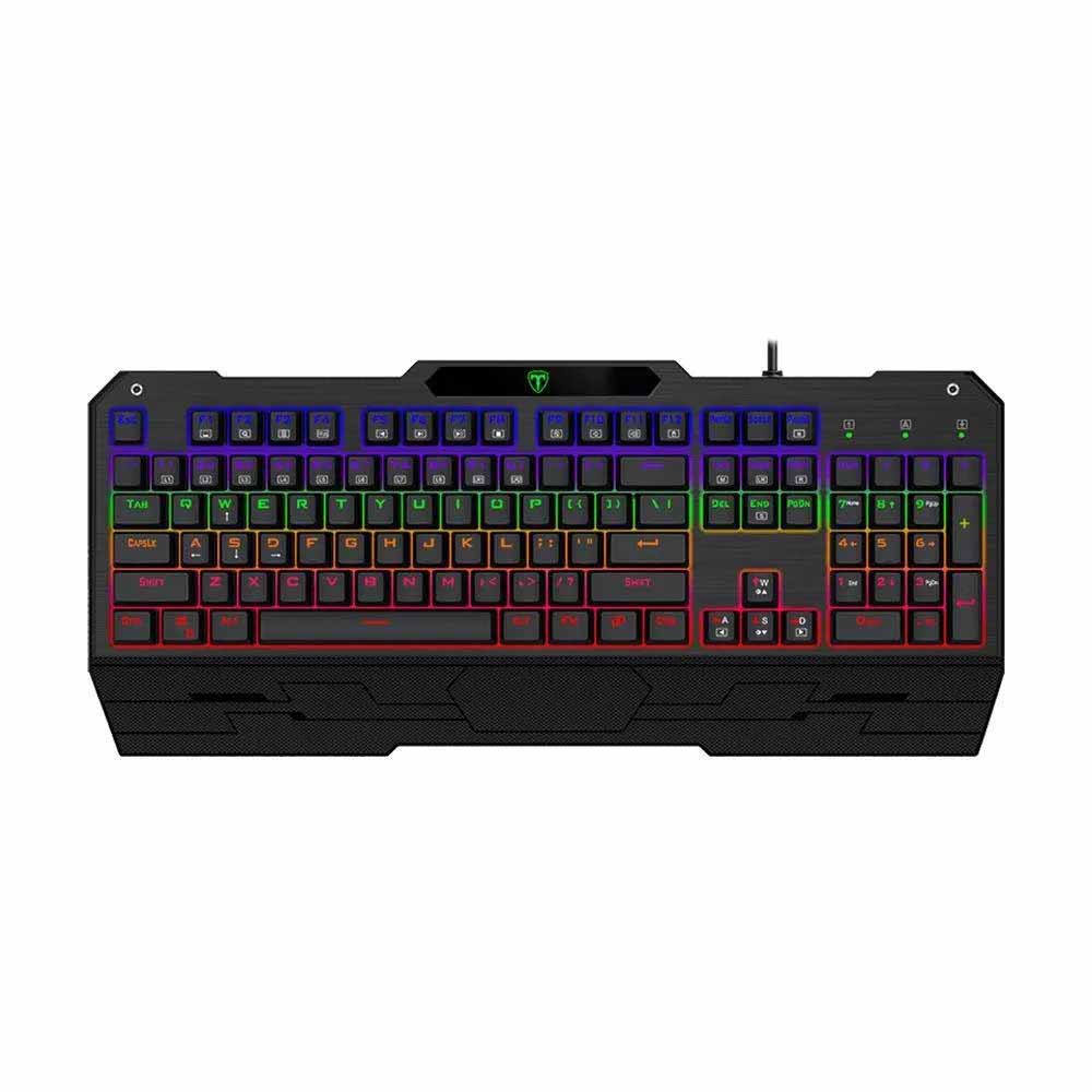Teclado Gamer Mecanico T-Dagger Battleship Led Rainbow Switch Outemu Blue - T-TGK301-BL