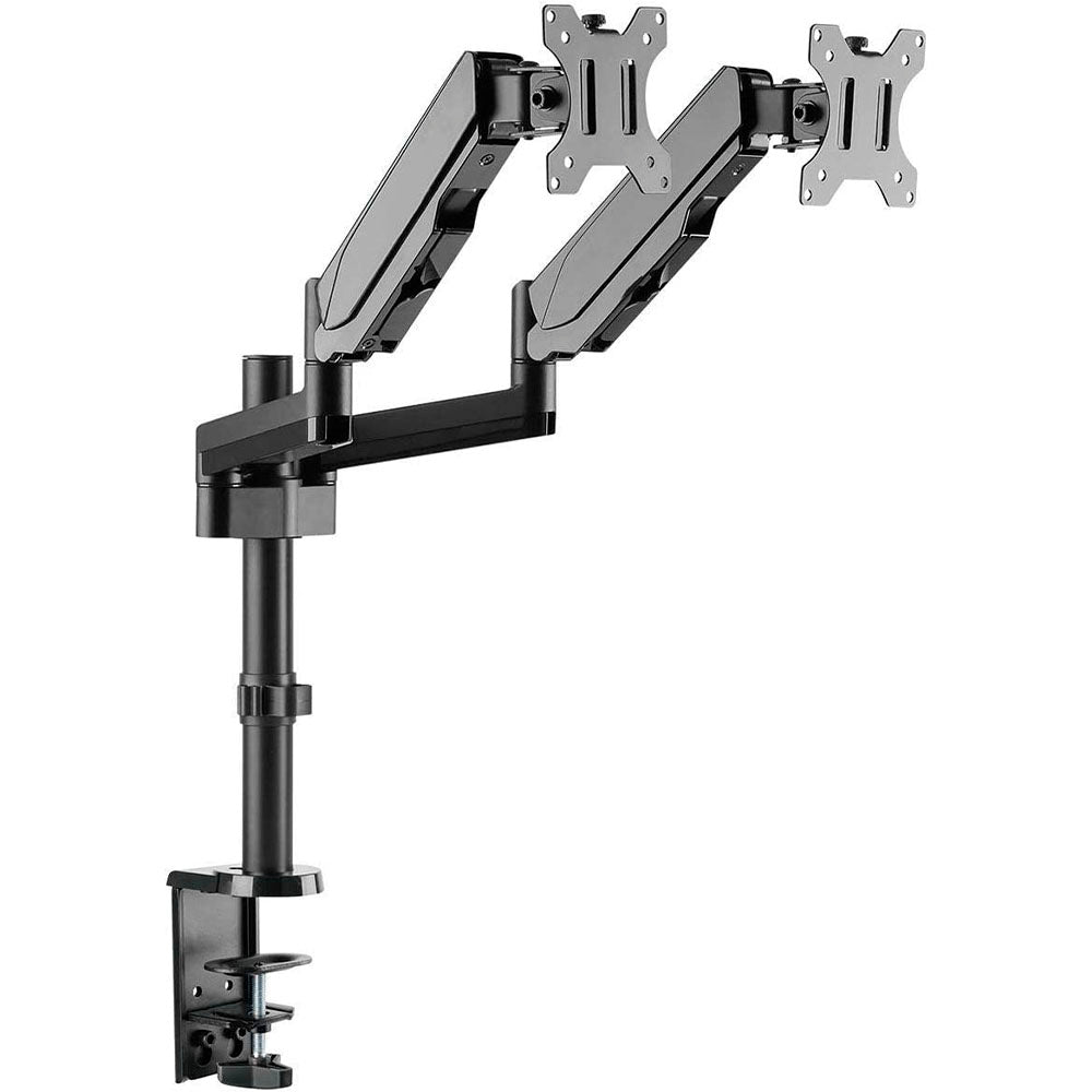 Suporte de Mesa para Dois Monitores PCYes 17" a 32" Vesa 100x100 - PLMSM02B