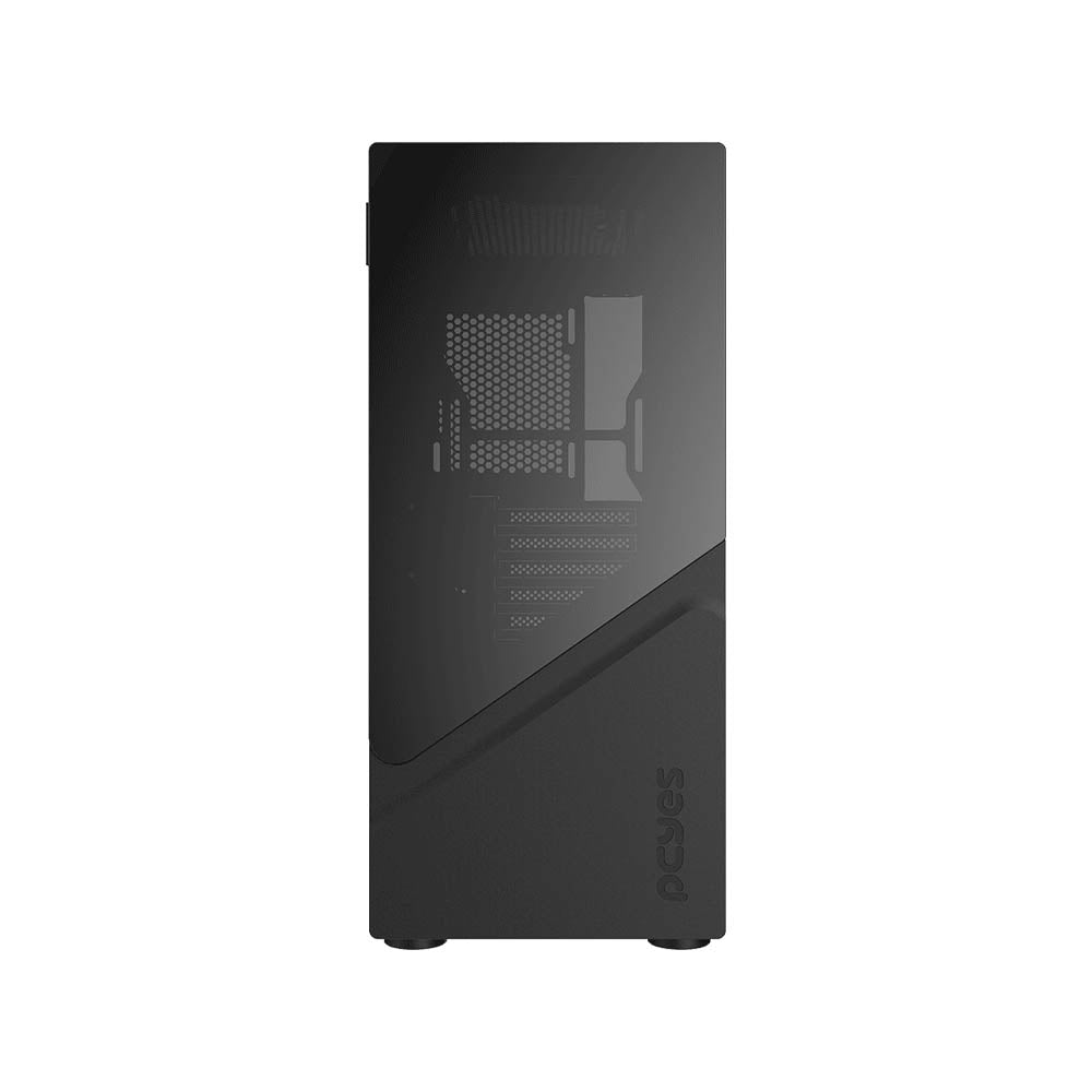 Gabinete Gamer PCYes Set Black Vulcan C/ Lateral em Vidro Temperado Preto - GSBVPBR