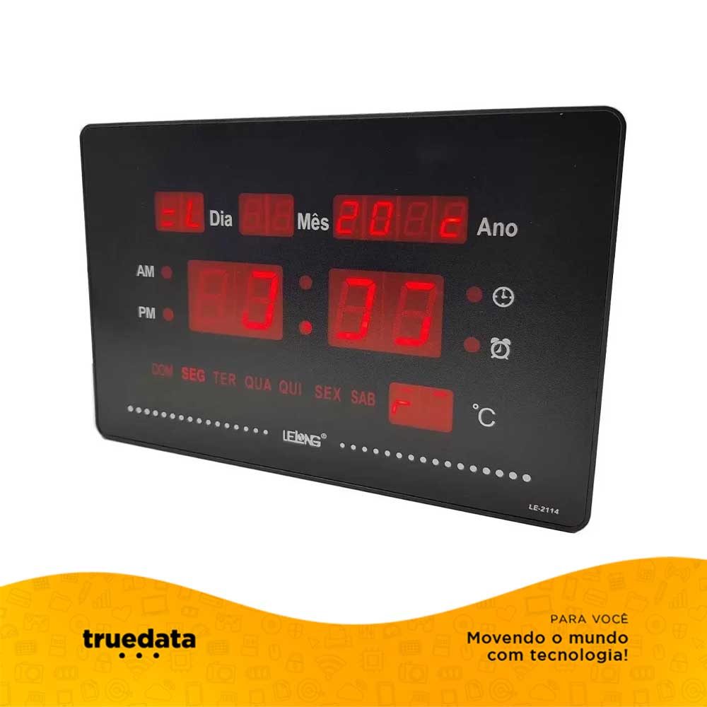 Relogio De Parede Led Digital Lelong LE-2114