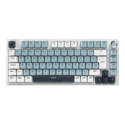 Teclado Gamer Mecanico PCYes Arkeum 75% Switch Red Summit Edition Azul / Branco - AKSM75RBR