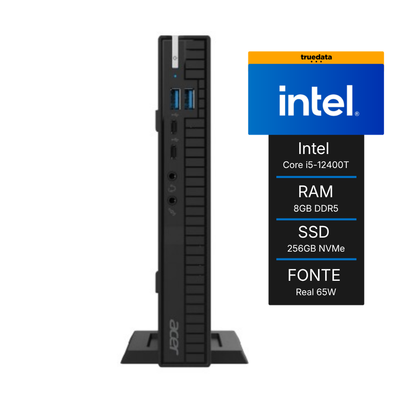 Mini Computador Desktop Acer Intel Core I5-12400T 8gb 256Gb Ssd WiFi Win11 Pro - DT.R1HAL.001