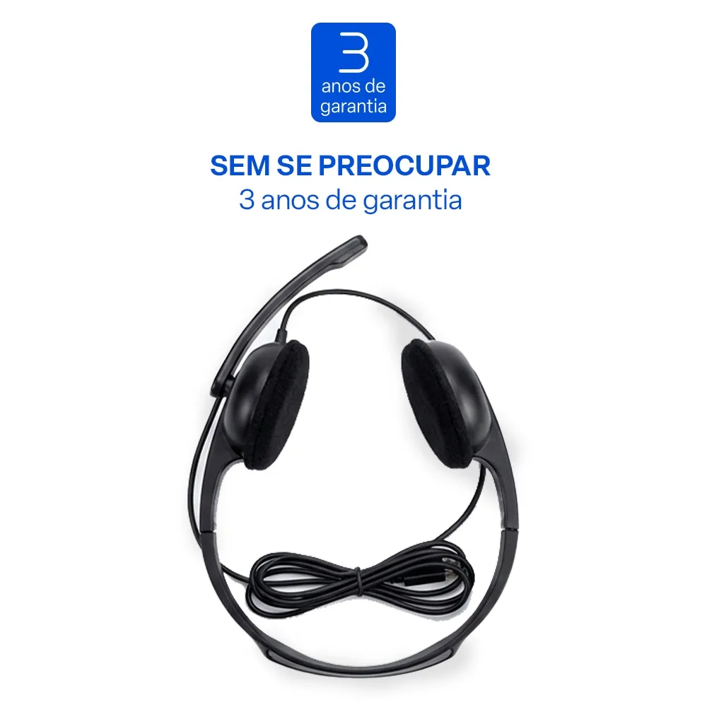 Headset Usb / P3 Multi HF250 Preto - PH467
