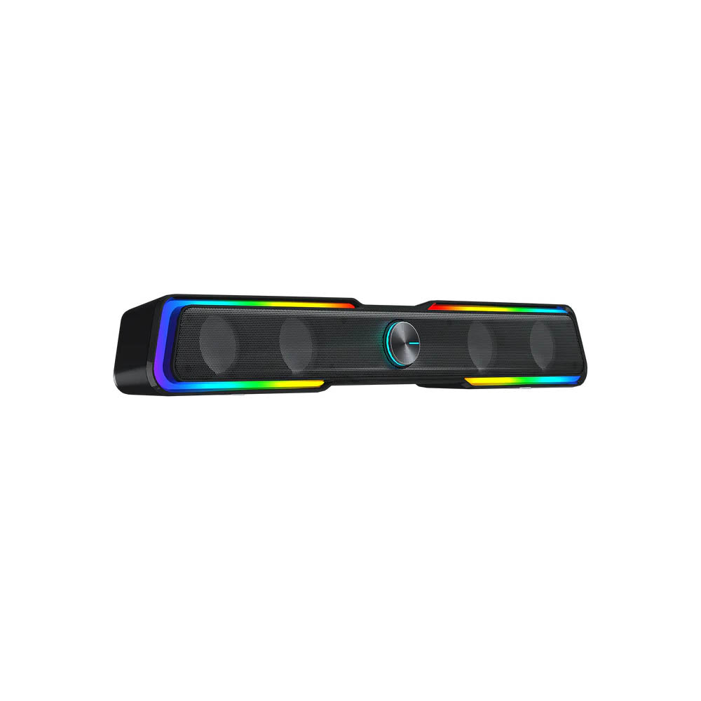 Caixa De Som Gamer Fantech Estéreo Beat Bar RGB Preta - GS305