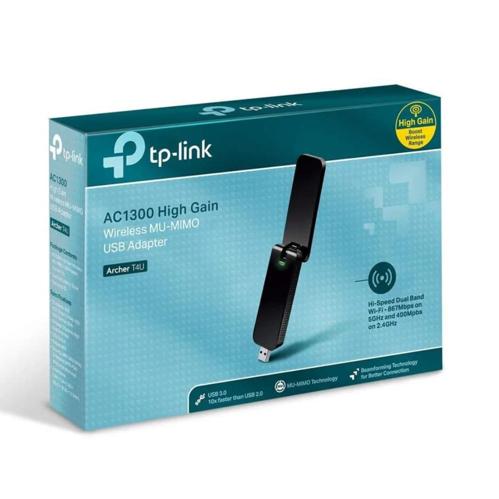 Adaptador Wireless TP-Link USB 1300Mbps - Archer T4u Dual Band