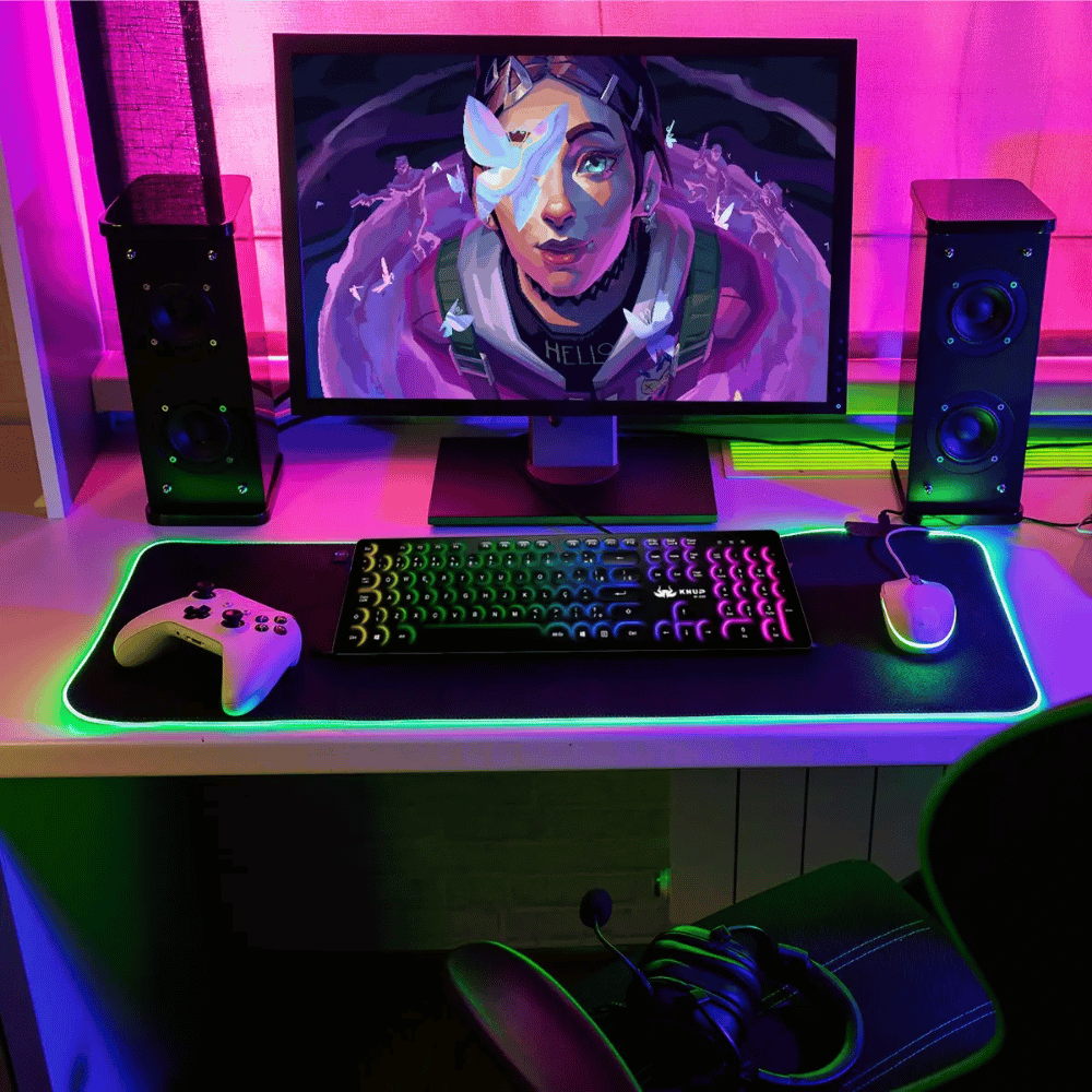 Teclado Gamer Membrana Knup USB Led Color ABNT2 Preto - KP-2059