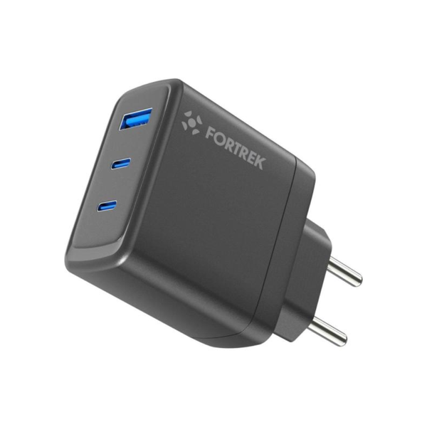 Carregador GaN Universal Fortrek 2x Usb-c e Usb-A CG633 Preto 65W - 85745