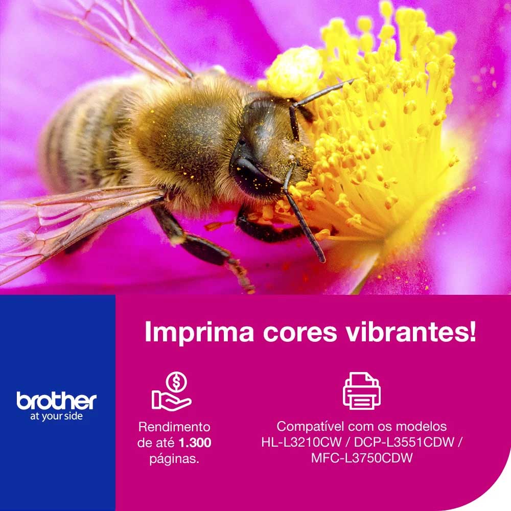 Cartucho de Toner Brother Magenta TN213M - P/ DCP-L3551CDW HL-L3210CW Truedata