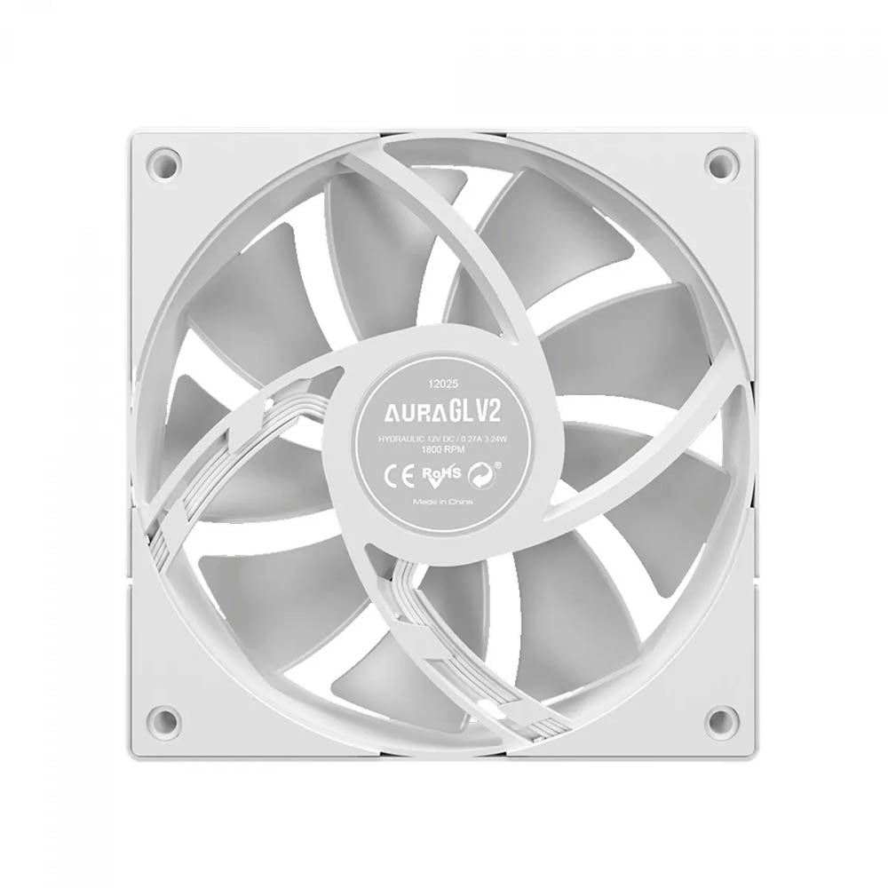 Water Cooler Single Fan Gamdias Aura ARGB 120mm (Intel/AMD) Branco - AURA GL 120 V2 WH