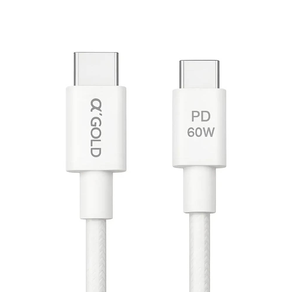 Cabo de Dados aGold Usb Tipo C / Tipo C 60W 2 Metros - CB137
