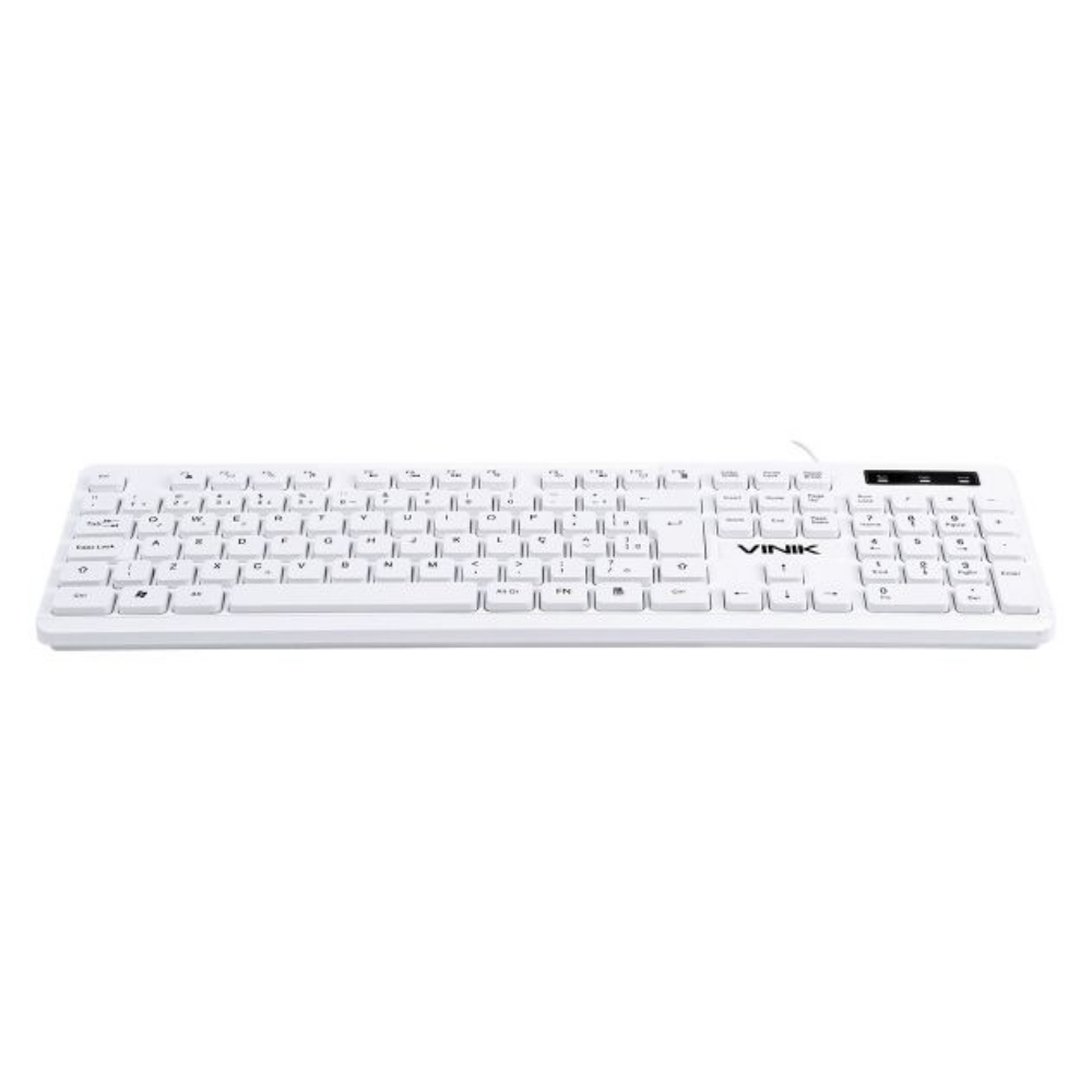 Teclado Usb Multimídia Vinik Slim  Abnt2 Branco - TCB200
