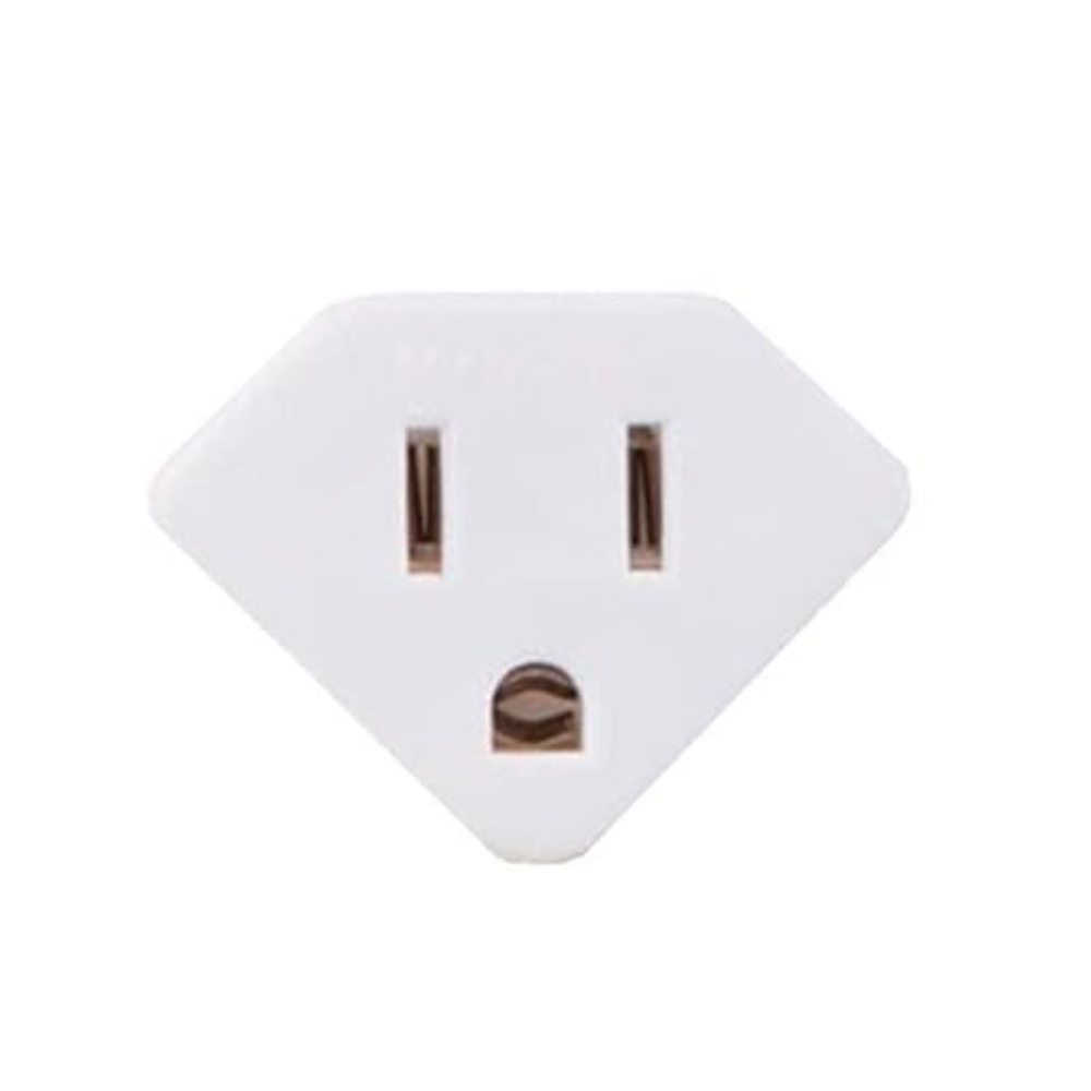 Adaptador de Tomada Padrão Americano Para Brasileiro, Triangular 127/220v, 10a