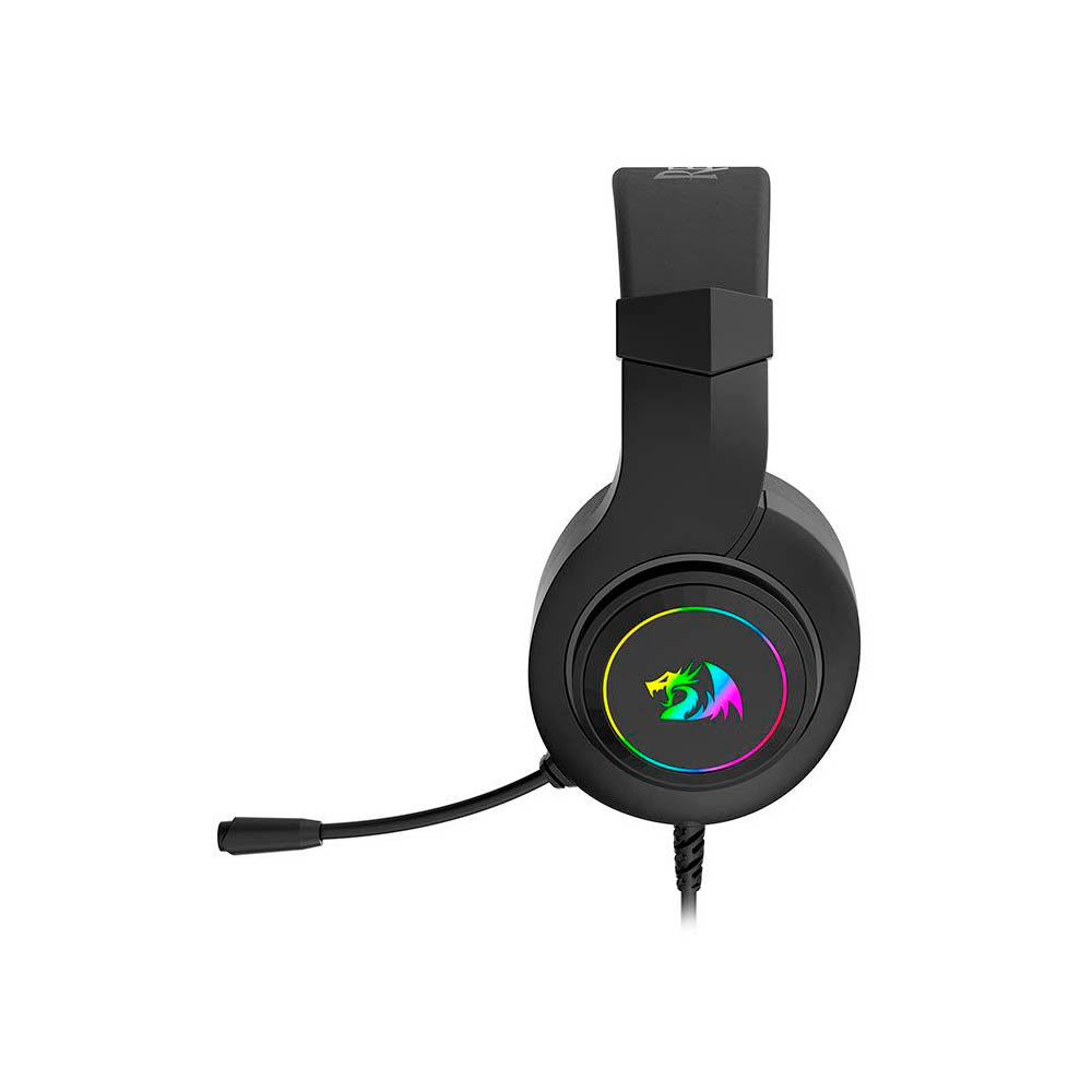 Headset Gamer Redragon Hylas USB / P2 7.1 Virtual Preto RGB - H371-RGB