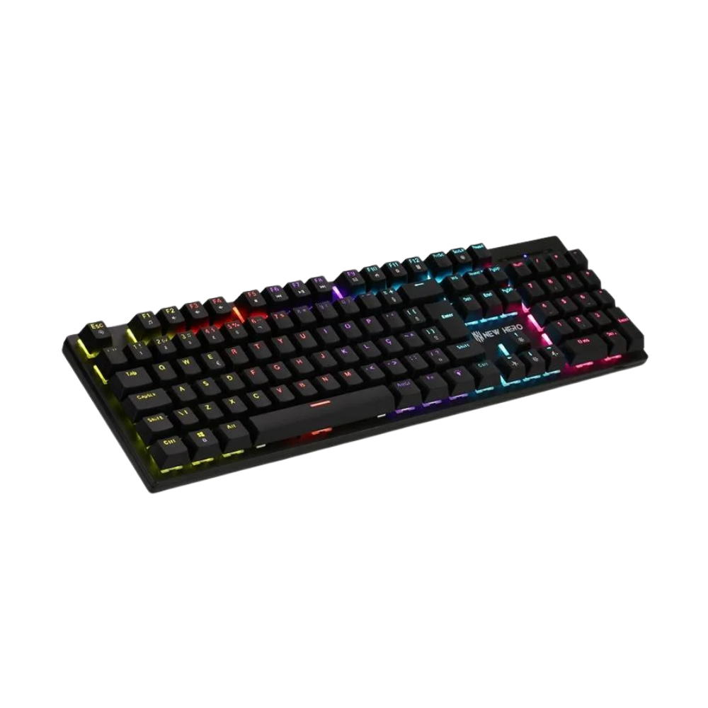 Teclado Mecanico Gamer New Hero Prisma Usb C/ Rgb Rainbow Switch Blue - 18723