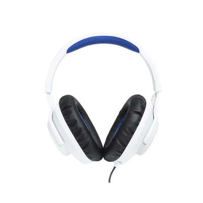 Headset Gamer Jbl Quantum 100 M2 P3 C/ Microfone Removível Branco / Azul - JBLQ100PWHTBLU