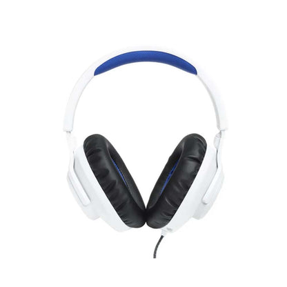 Headset Gamer Jbl Quantum 100 M2 P3 C/ Microfone Removível Branco / Azul - JBLQ100PWHTBLU