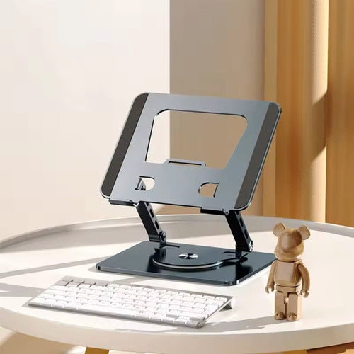 Suporte de Mesa Retratil Para Tablet em Metal com Rotação