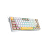 Teclado Gamer Mecânico Redragon Fizz Branco / Cinza RGB Switch Marrom - K617RGB-YL WT GY