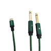Cabo Adaptador de Audio USB Tipo C Macho P/ 2x 6.35mm Auxiliar Macho Tomate - MCB-044