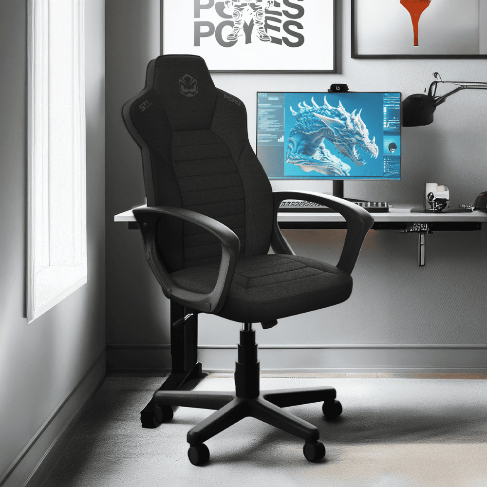 Cadeira Gamer PCYes STI Confort Shadow Preta - PCSTI-SW