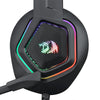Headset Gamer Redragon Medea RGB Preto e Vermelho - H280