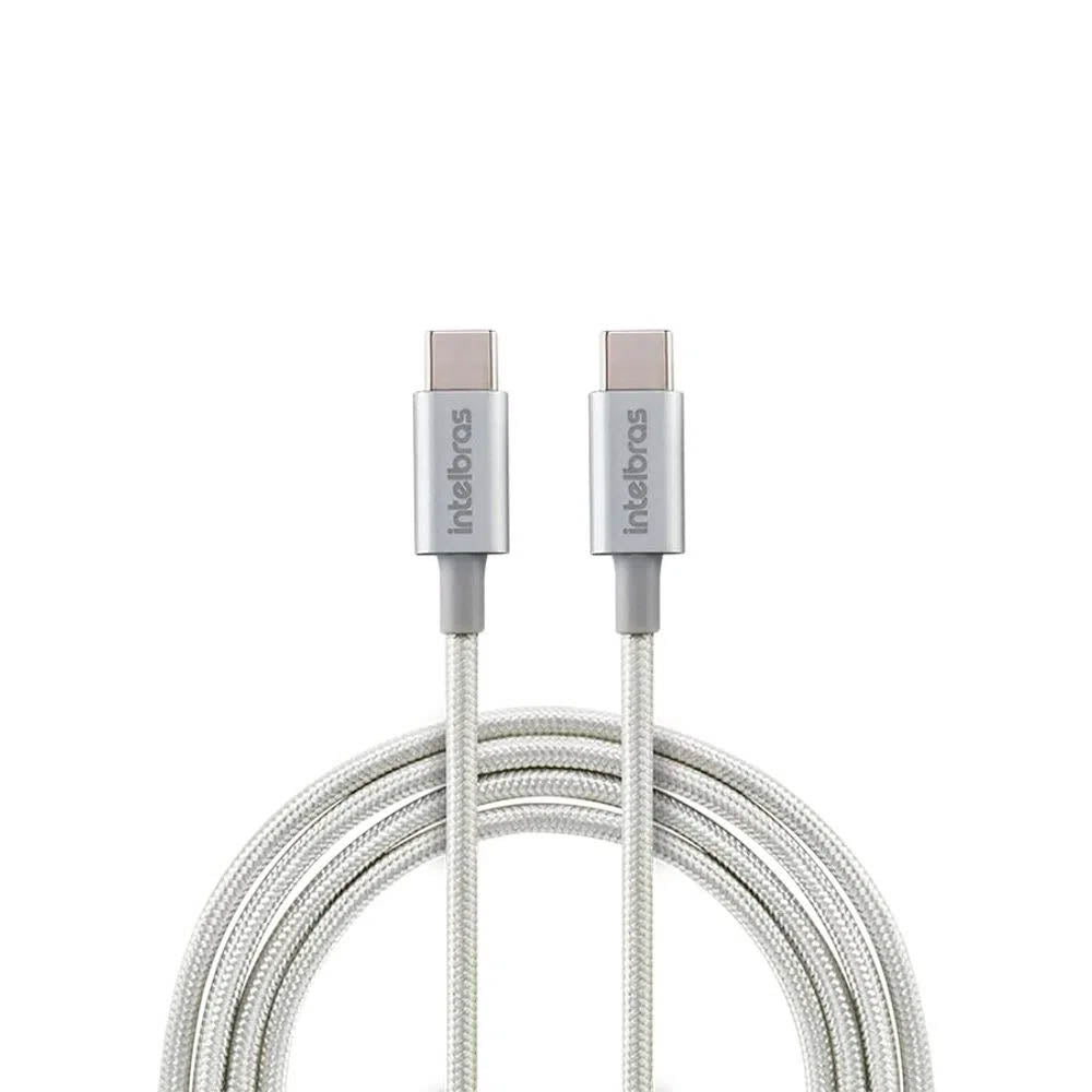 Cabo Usb Tipo C Macho 1,5mt Intelbras em Nylon Branco 15NB - 4830060
