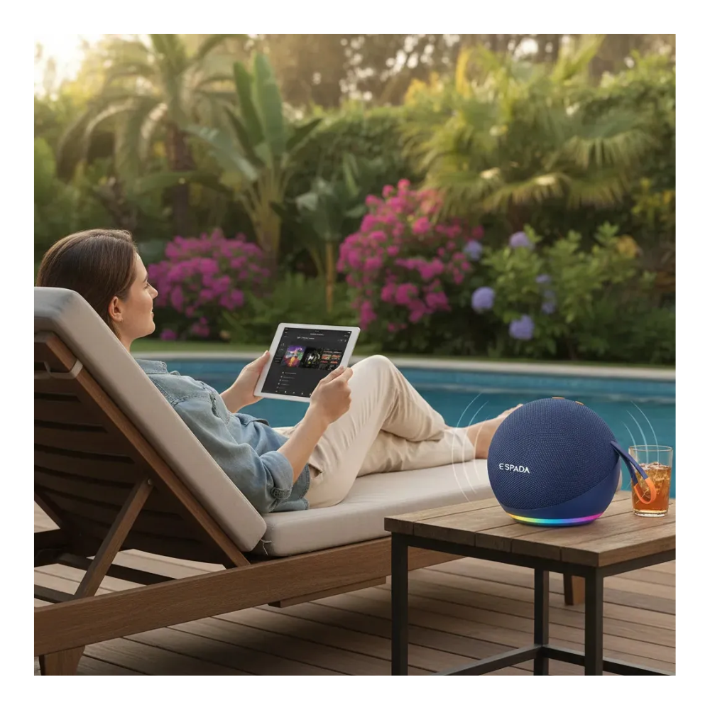 Caixa de Som Portátil Bluetooth E Spada 20W RGB  IPX6 - SM-40E