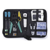 Kit De Ferramentas RJ11 RJ45 C/ Alicate Crimpagem, Decapador, Alicate Punch Down, Localizador, Chaves de Fenda e Acessór
