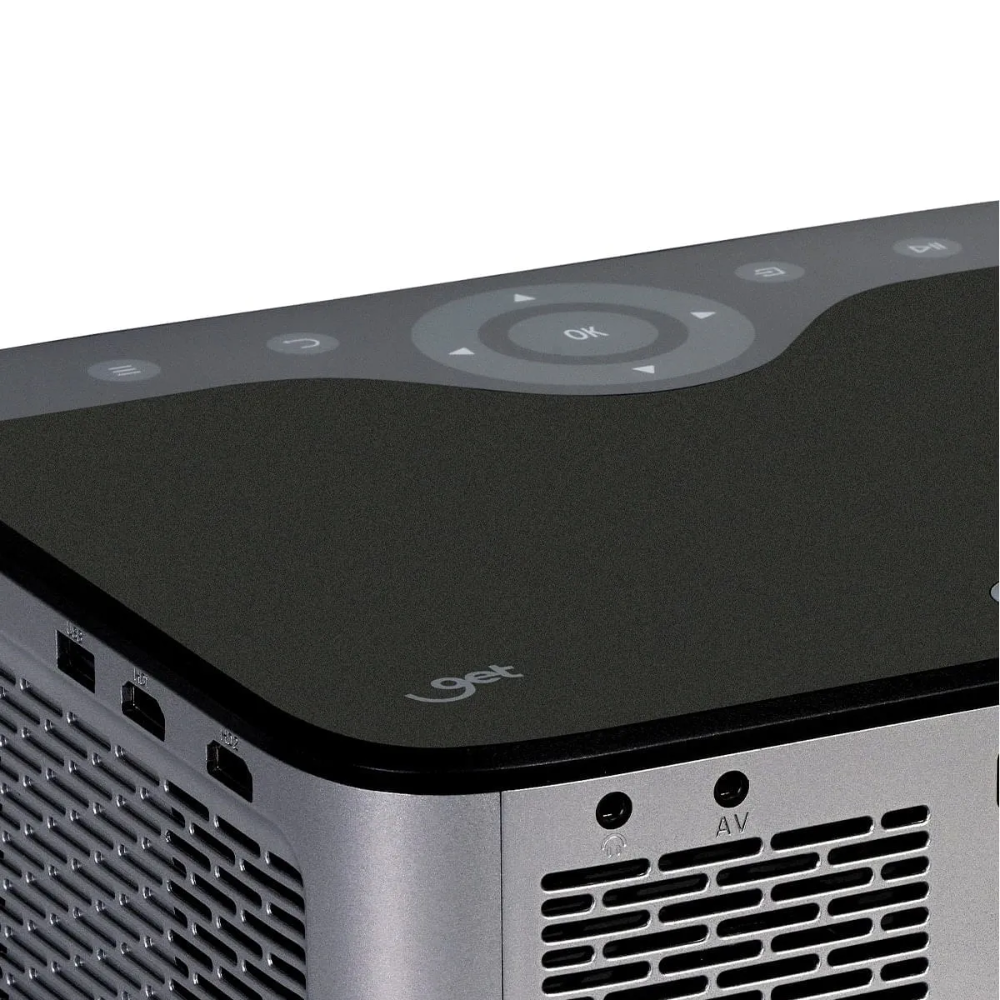 Projetor Smart GET Vision  Full HD 7000 Lumens Android 12 C/ Alto Falante LED 2x HDMI Usb Wi-Fi 250 Pols - 72499