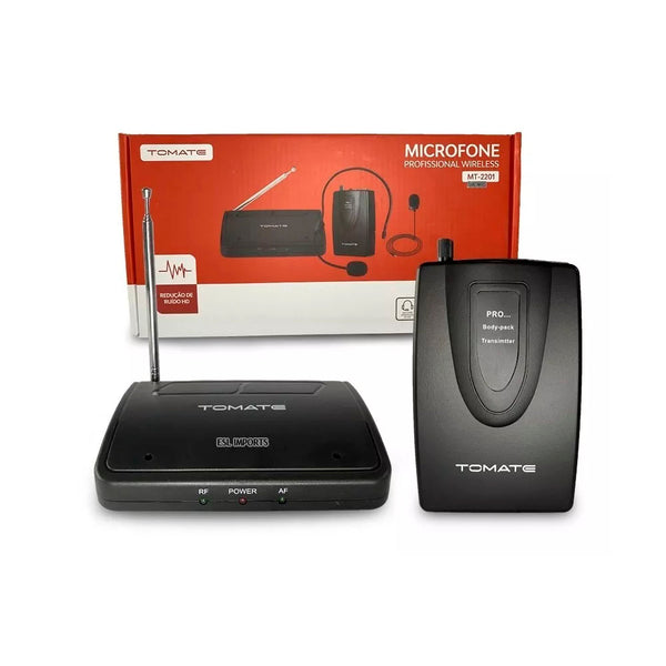 Microfone Auricular Profissional Wireless Sem Fio Tomate - MT-2201