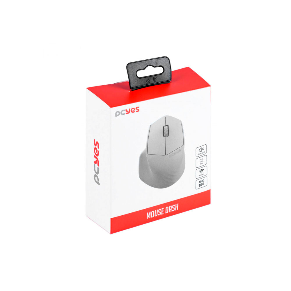 Mouse Sem Fio Multi Device (Wireless / Bluetooth) PCYes Dash Silent Click 1500Dpi Cinza - PMDWMDSCG