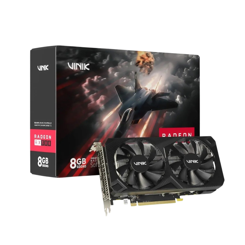 Placa De Video 8Gb RX 580 Dual Fan Gddr5 Vinik Nvidia Geforce 256 Bits Hdmi 3x Displayport - GPUVK580V28GB2F