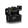 Microfone Sem Fio Wireless Lapela Tipo C Basike a Prova de Vento C/ 2 Microfones e Base de Carregamento