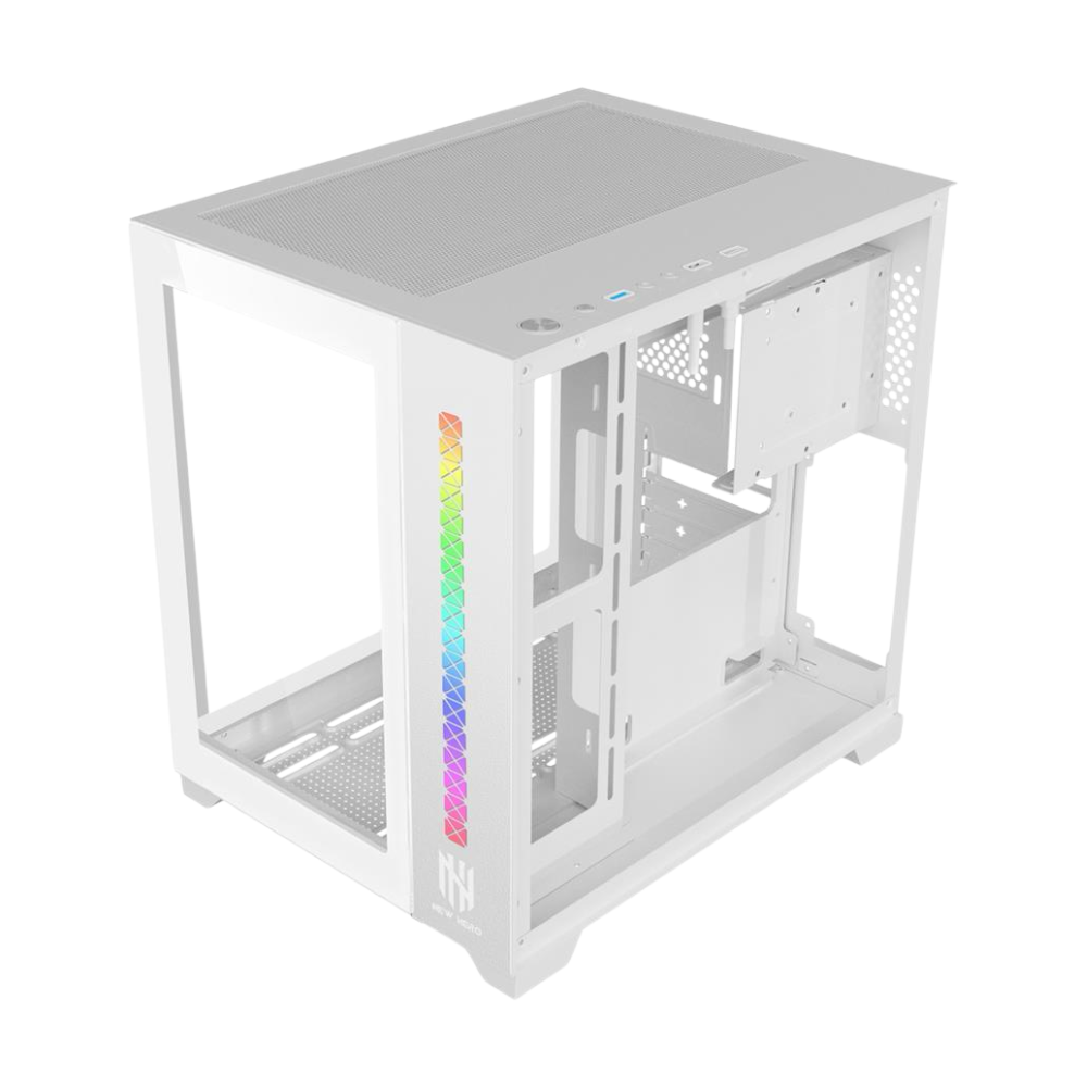 Gabinete Gamer New Hero Majesty Mid Tower C/ Vidro Temperado Branco - 18731