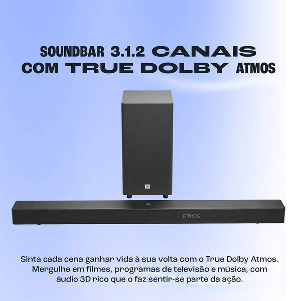 Caixa De Som Soundbar JBL Cinema SB595 220W Bluetooth Sub Wireless - 28914048