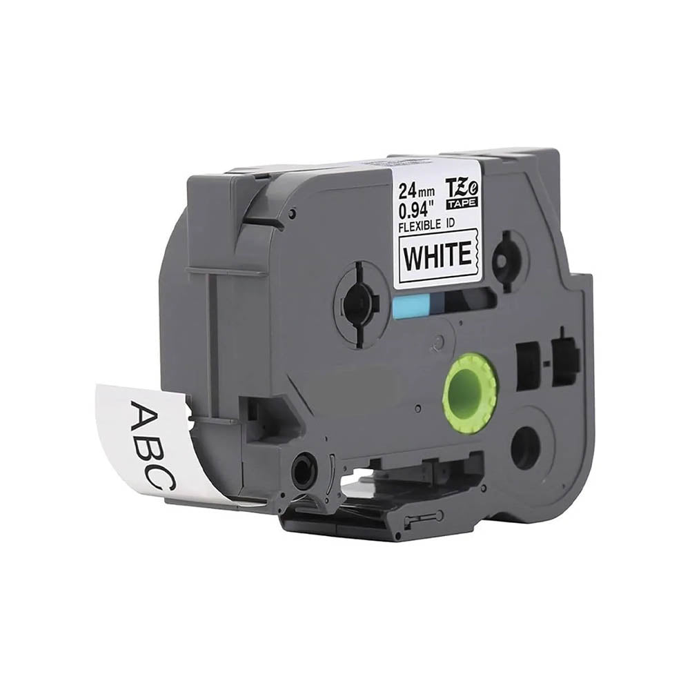 Fita Para Etiquetadora Brother Labelpros TZE-FX251 24mm Preto / Branco