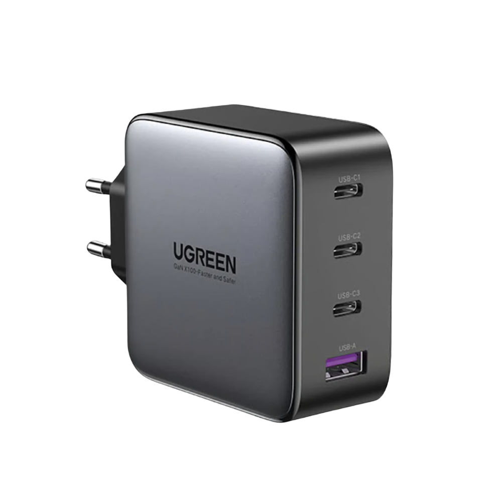 Carregador De Parede Ugreen Nexode GaN 100W C/ 3x Usb-C e Usb-A - CD226