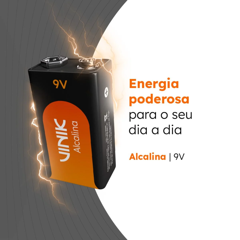 Bateria 9v Alcalina Vinik 500Mah - VB9VB1