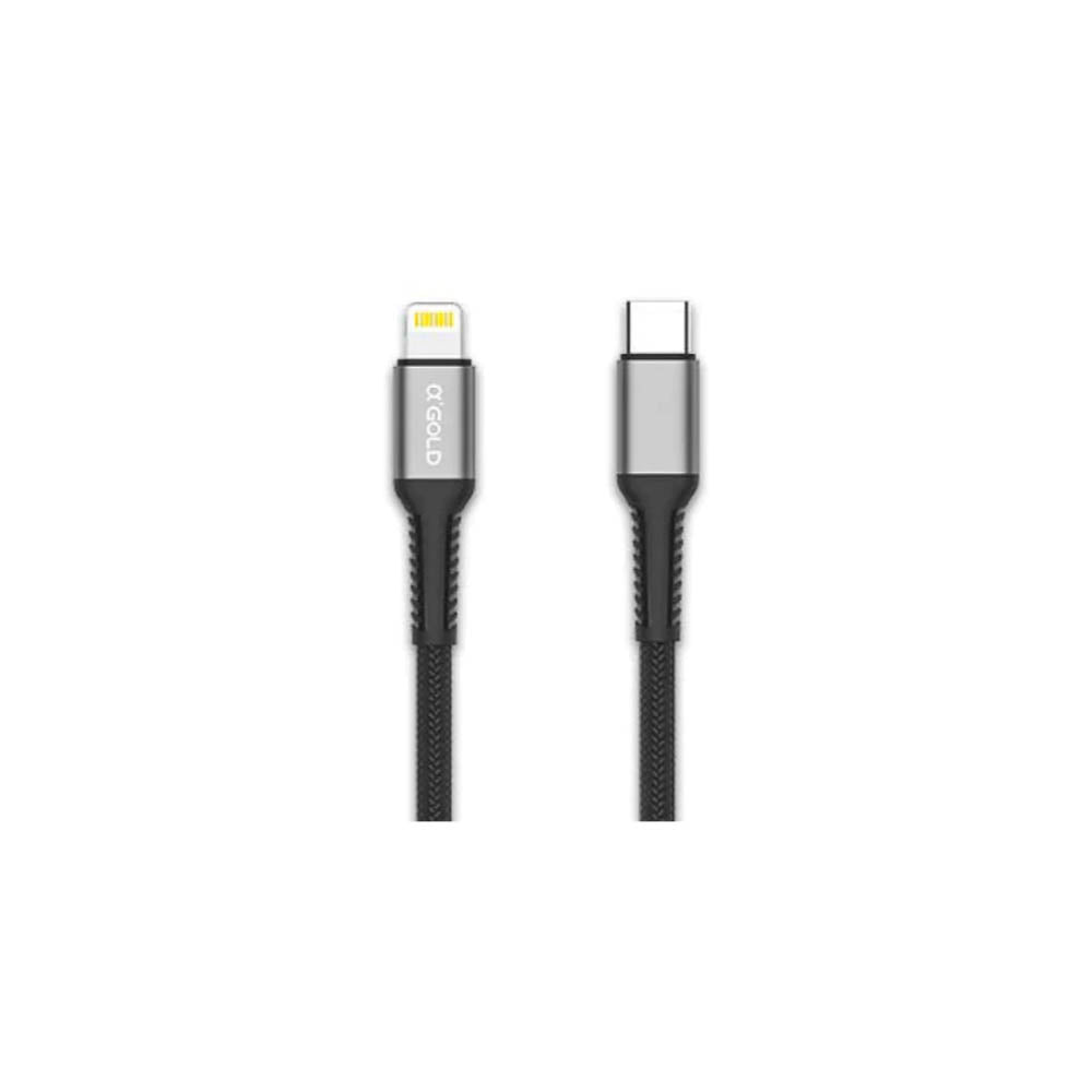 Cabo de Dados USB Tipo C p/ Lightning (Iphone) 1mt aGold 30W - CB75