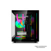 Gabinete Gamer C3Tech Aquarius Mid Tower C/ Frente e Lateral em Vidro Temperado e RGB S/ Fonte Preto - MT-G810BK