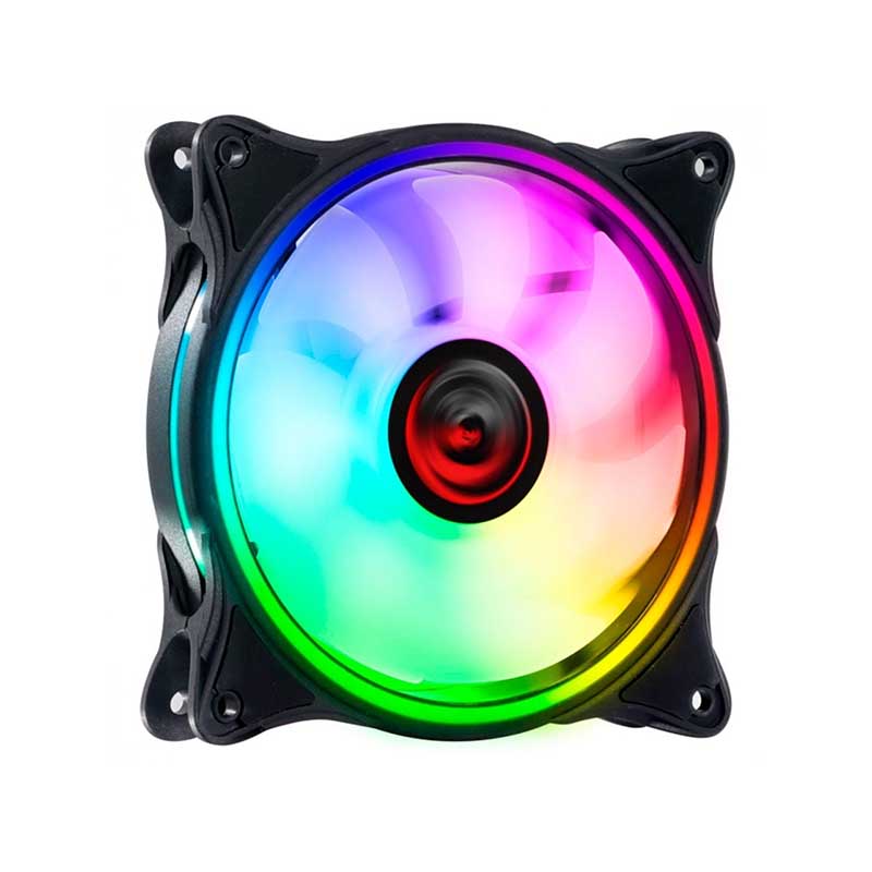 Cooler Fan para Gabinete PCYes Huracan H2 Led RGB 120mm 06 Pinos - PH2RGB120